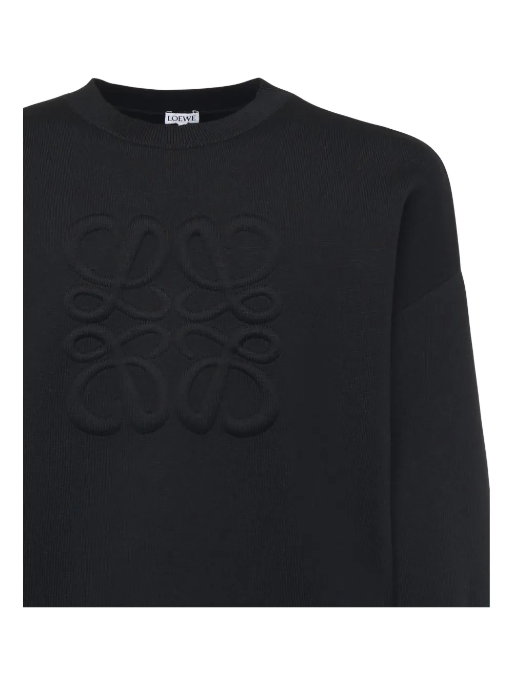 LOEWE Trui met logo van wolblend Zwart