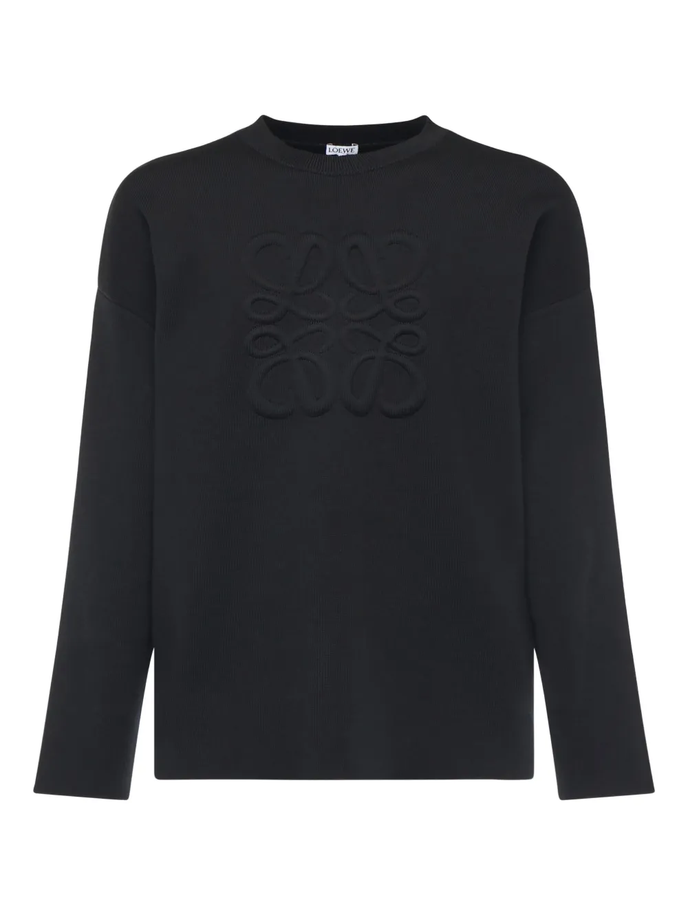 LOEWE anagram-logo wool-blend sweater | Black | Image 1