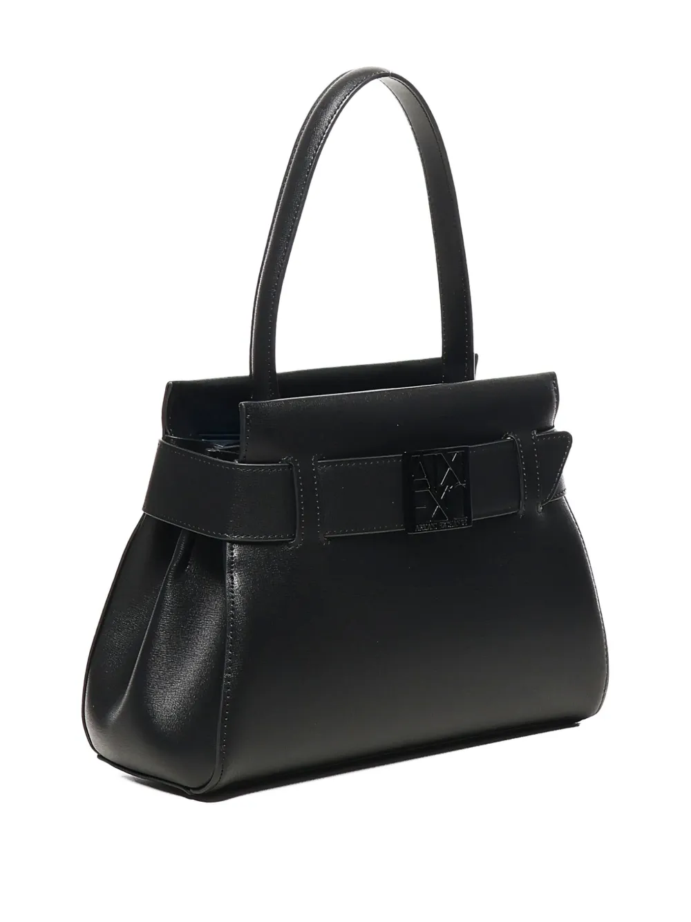 Armani Exchange logo-buckle shoulder bag Zwart