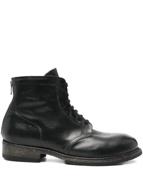 Shoto lace-up zipped biker boots