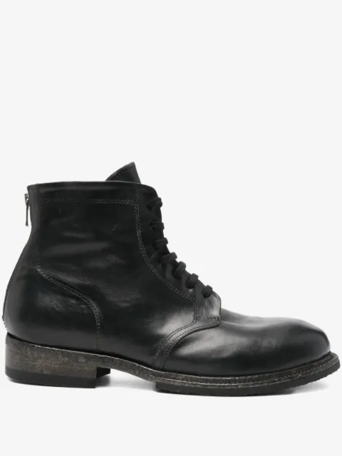Shoto lace-up zipped biker boots