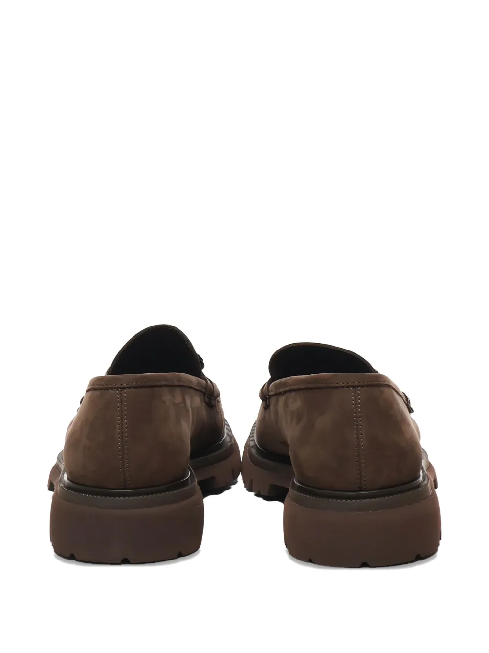 Ferragamo Gancini-buckle loafers Brown