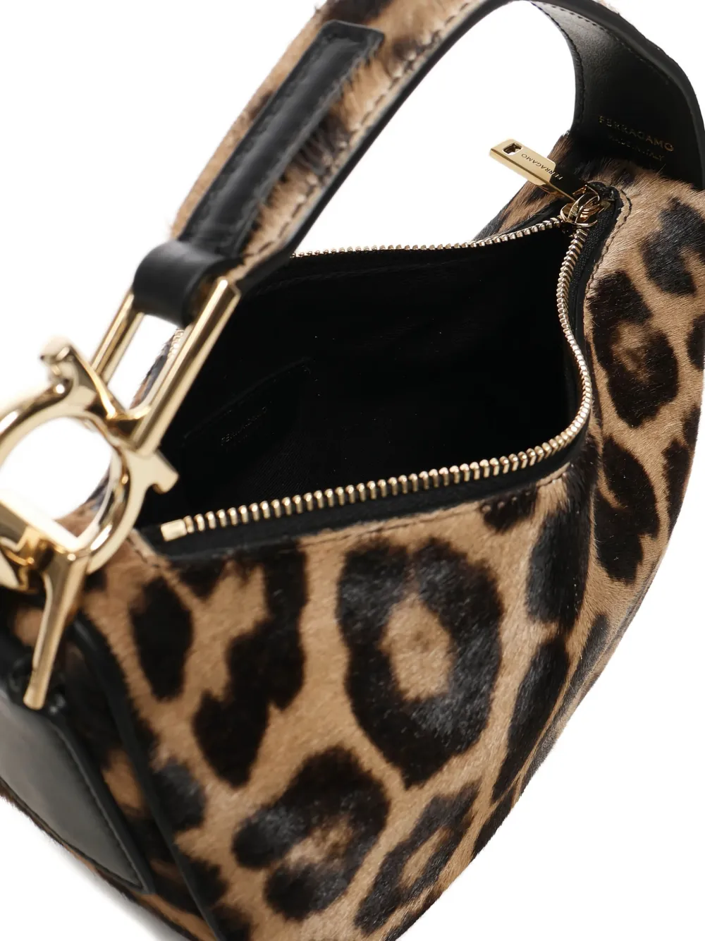 Ferragamo North-South Gancini-embellished shoulder bag Bruin