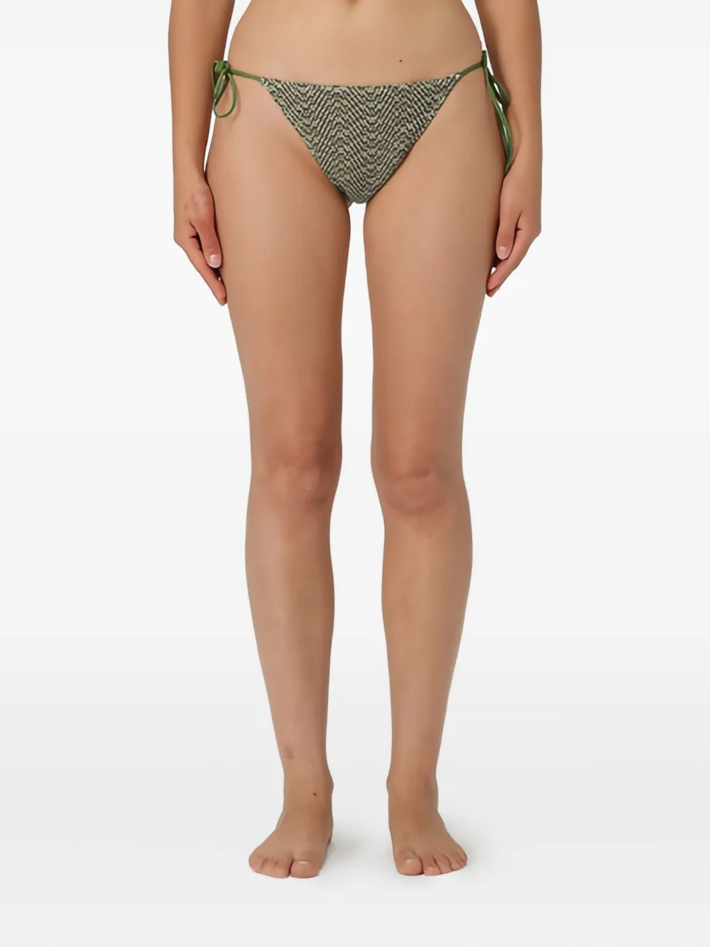 Mc2 Saint Barth Textured Tie-side Bikini Bottom In Multi