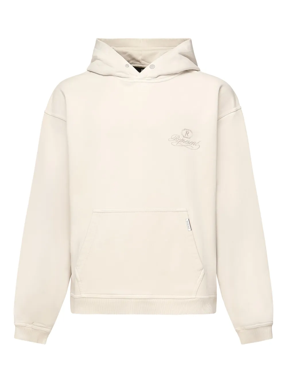Represent embroidered-logo hoodie Beige