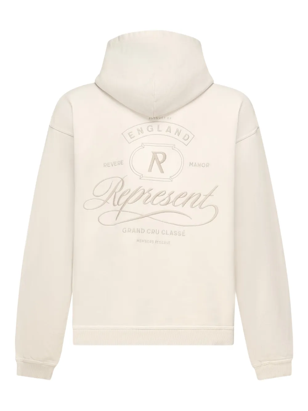 Represent embroidered-logo hoodie Beige