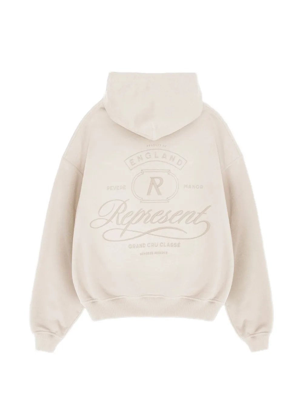 Represent Hoodie met geborduurd logo Beige