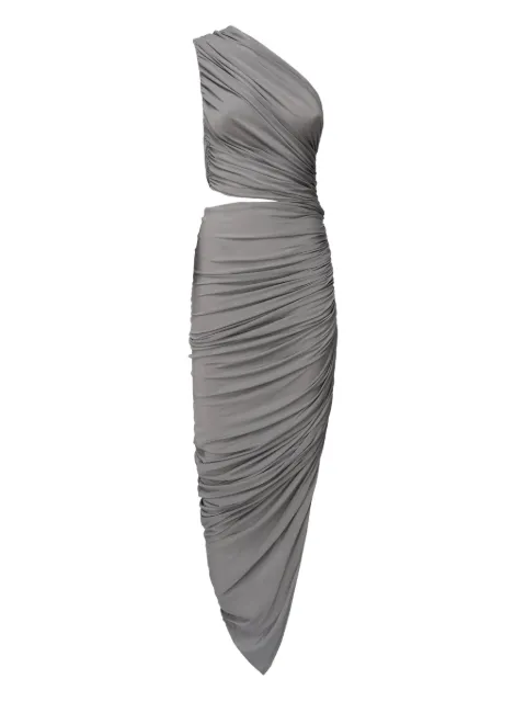Alaïa draped one-shoulder midi dress