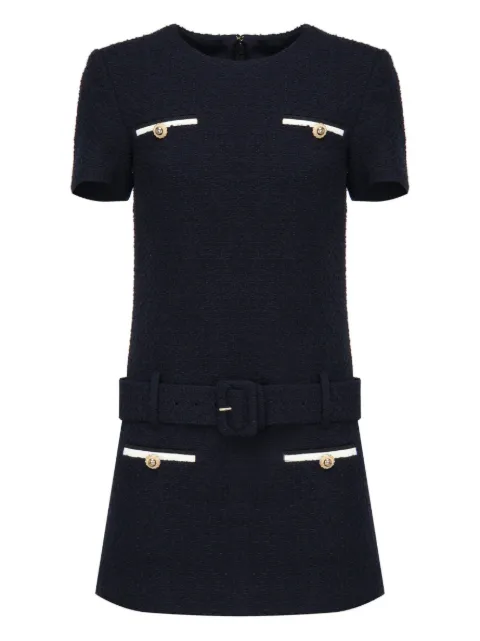 Self-Portrait belted tweed dress