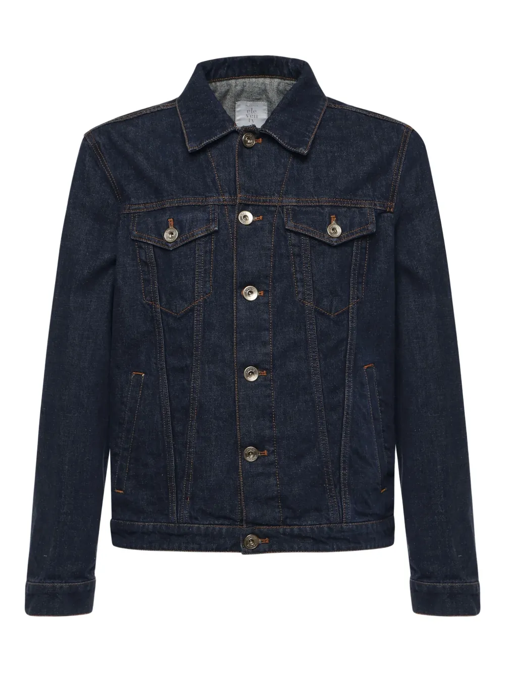Eleventy button-fastening denim jacket Blauw