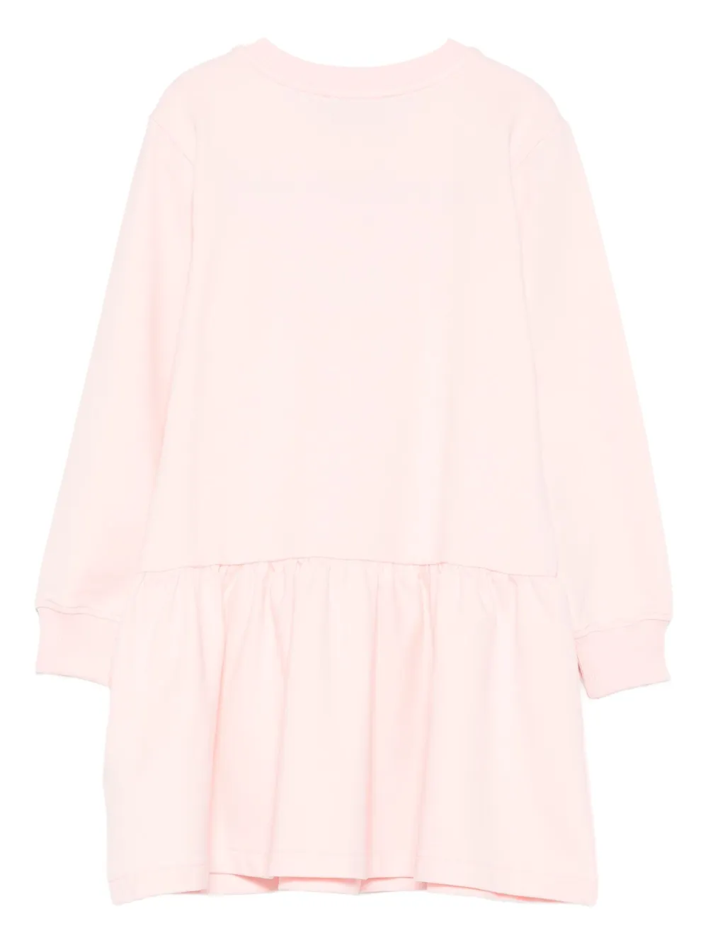 Moschino Kids Teddy Bear-print ruffled dress Roze