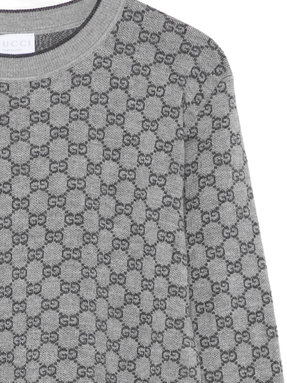 Gucci Kids GG-pattern wool sweater Grijs