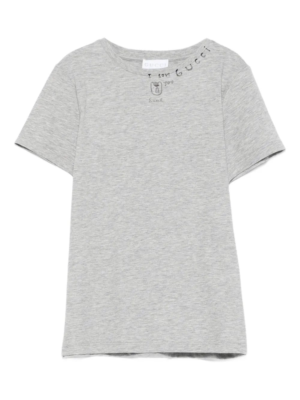 Gucci Kids logo-print cotton T-shirt Grijs
