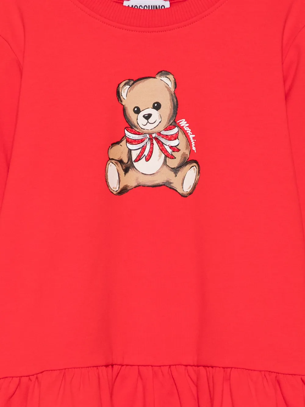 Moschino Kids Teddy Bear-print dress Rood