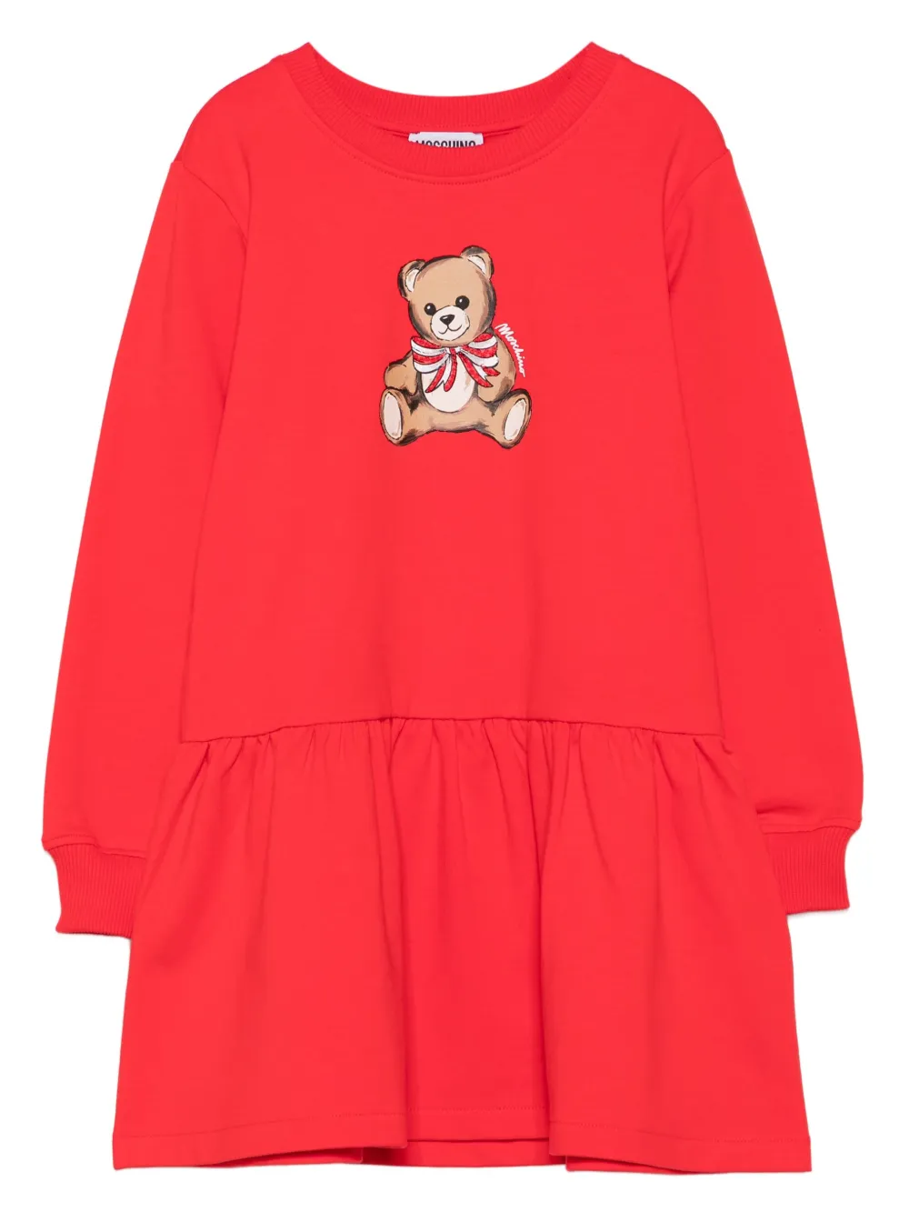 Moschino Kids Teddy Bear-print dress Rood