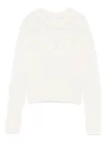 Ermanno Scervino lace-insert sweater - White