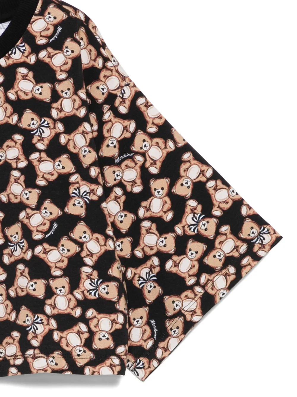 Moschino Kids Cropped top met teddybeerprint Zwart