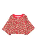 Moschino Kids Teddy Bear-print crop top - Red