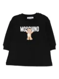 Moschino Kids Teddy Bear-print sweatshirt dress - Black