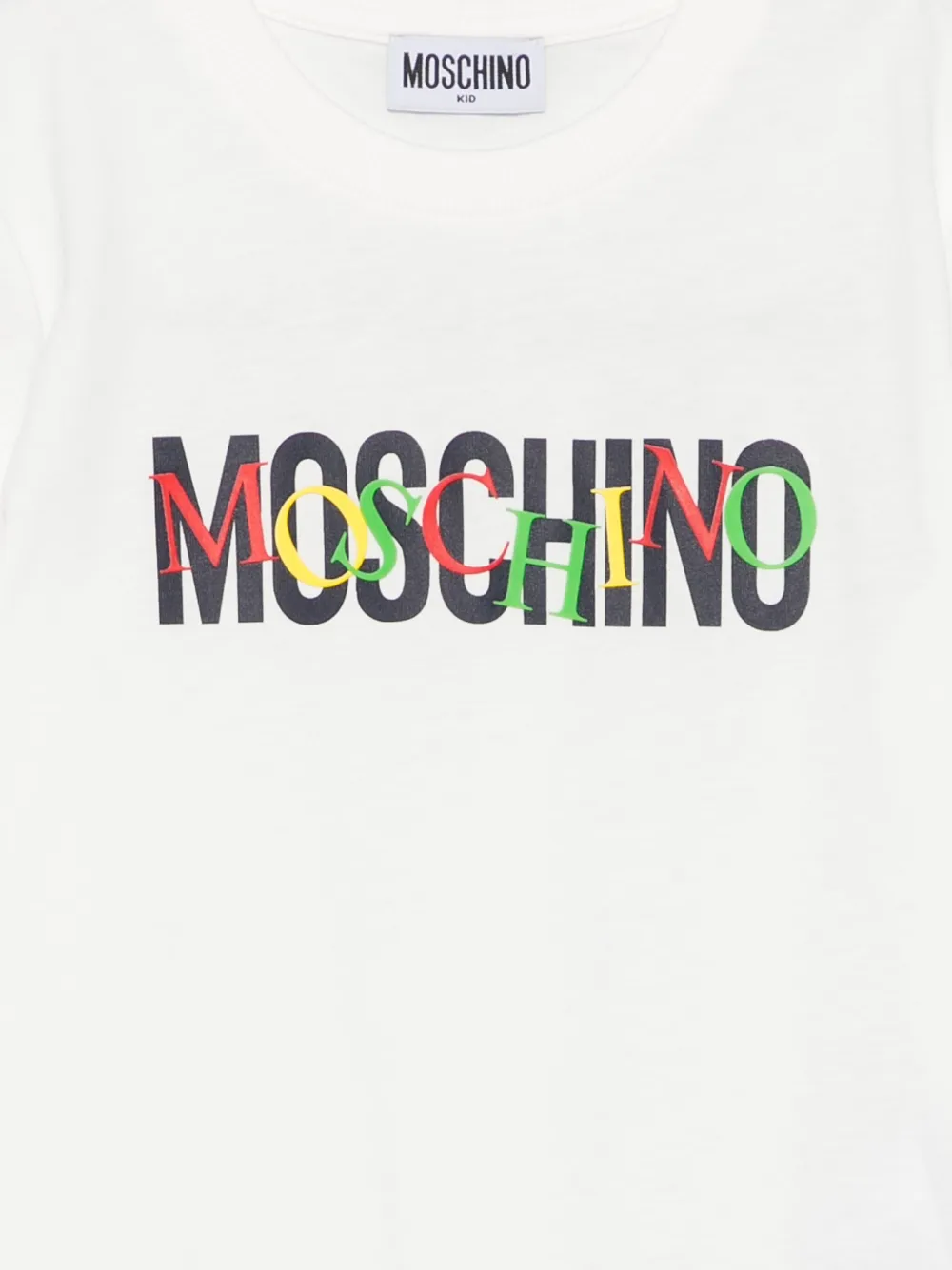 Moschino Kids logo-print T-shirt Wit