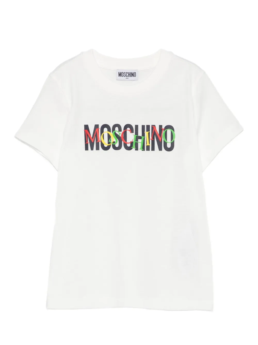 Moschino Kids logo-print T-shirt Wit