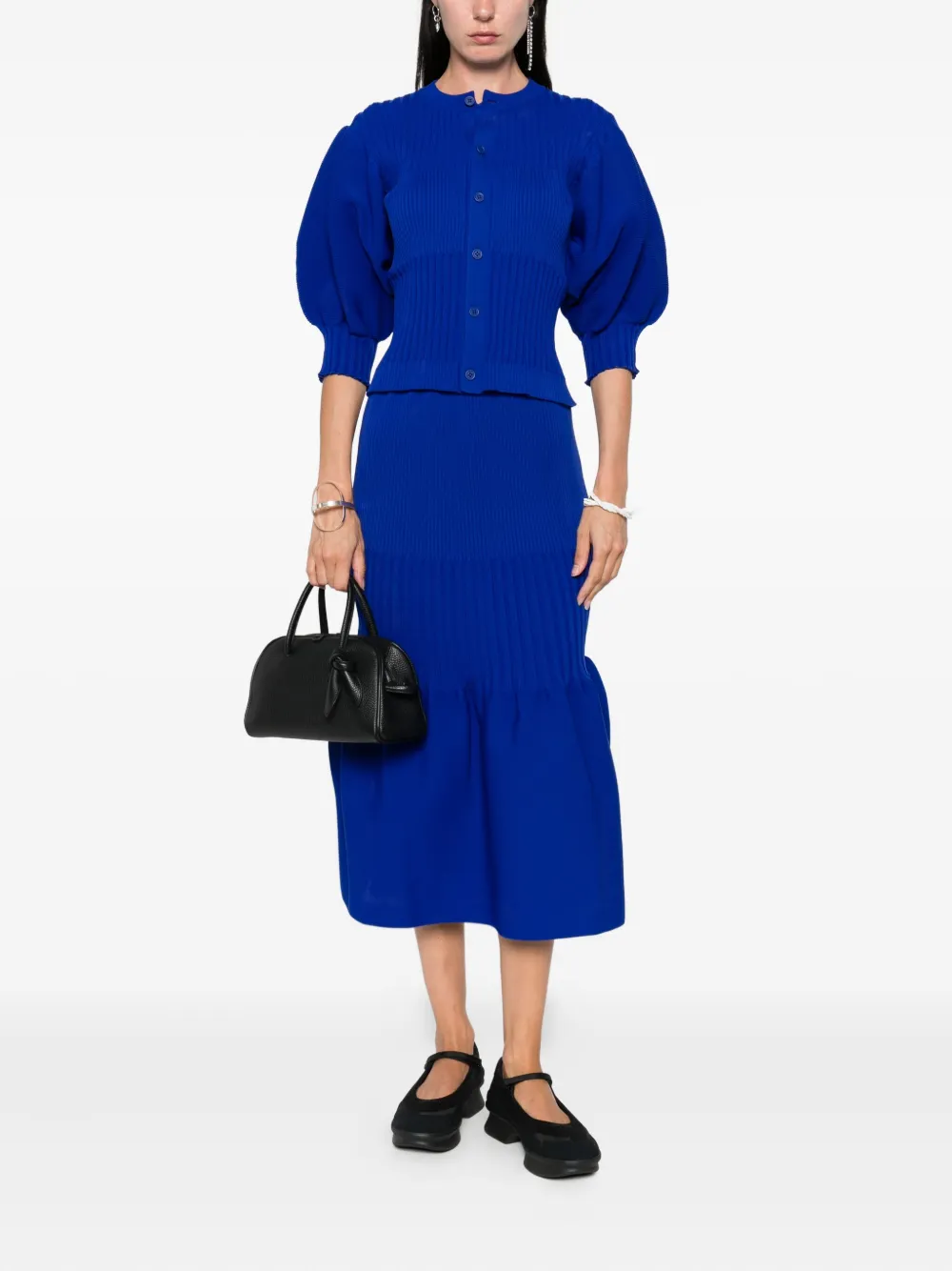 CFCL ribbed-knit ruffled midi skirt | Fitted Skirts | Image 2