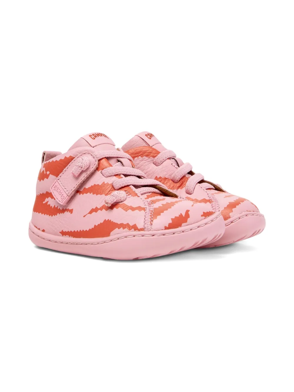 Camper Kids Leren sneakers met zebraprint Roze