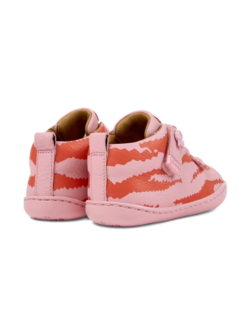 Camper Kids Leren sneakers met zebraprint Roze