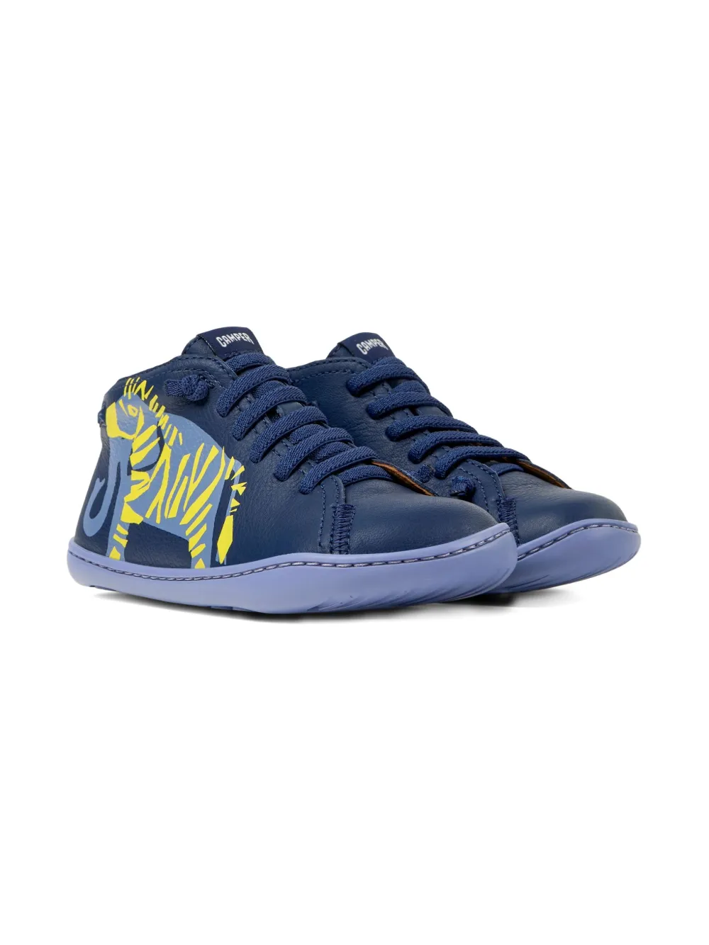Camper Kids Peu sneakers met zebraprint Blauw