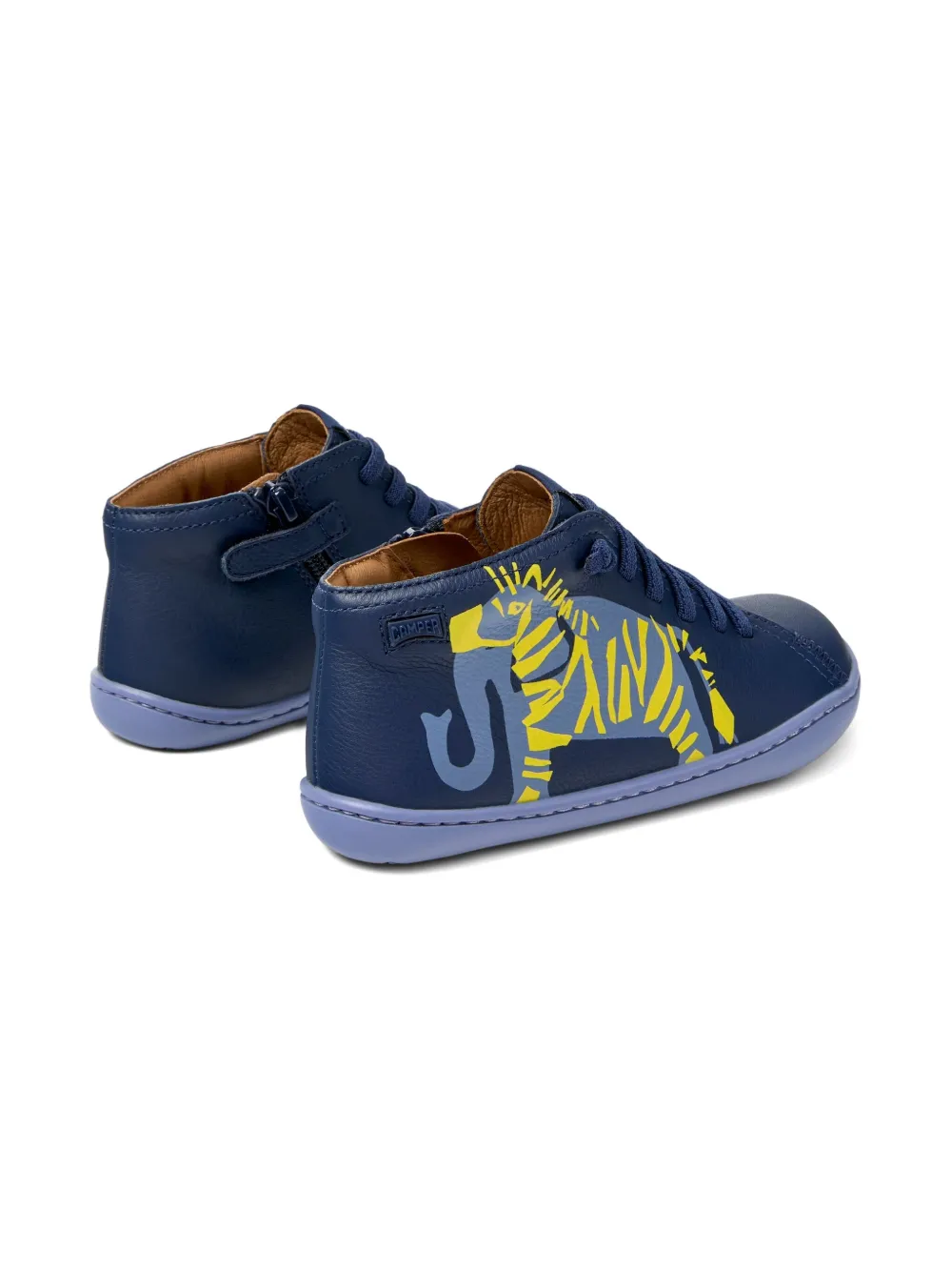 Camper Kids Peu sneakers met zebraprint Blauw