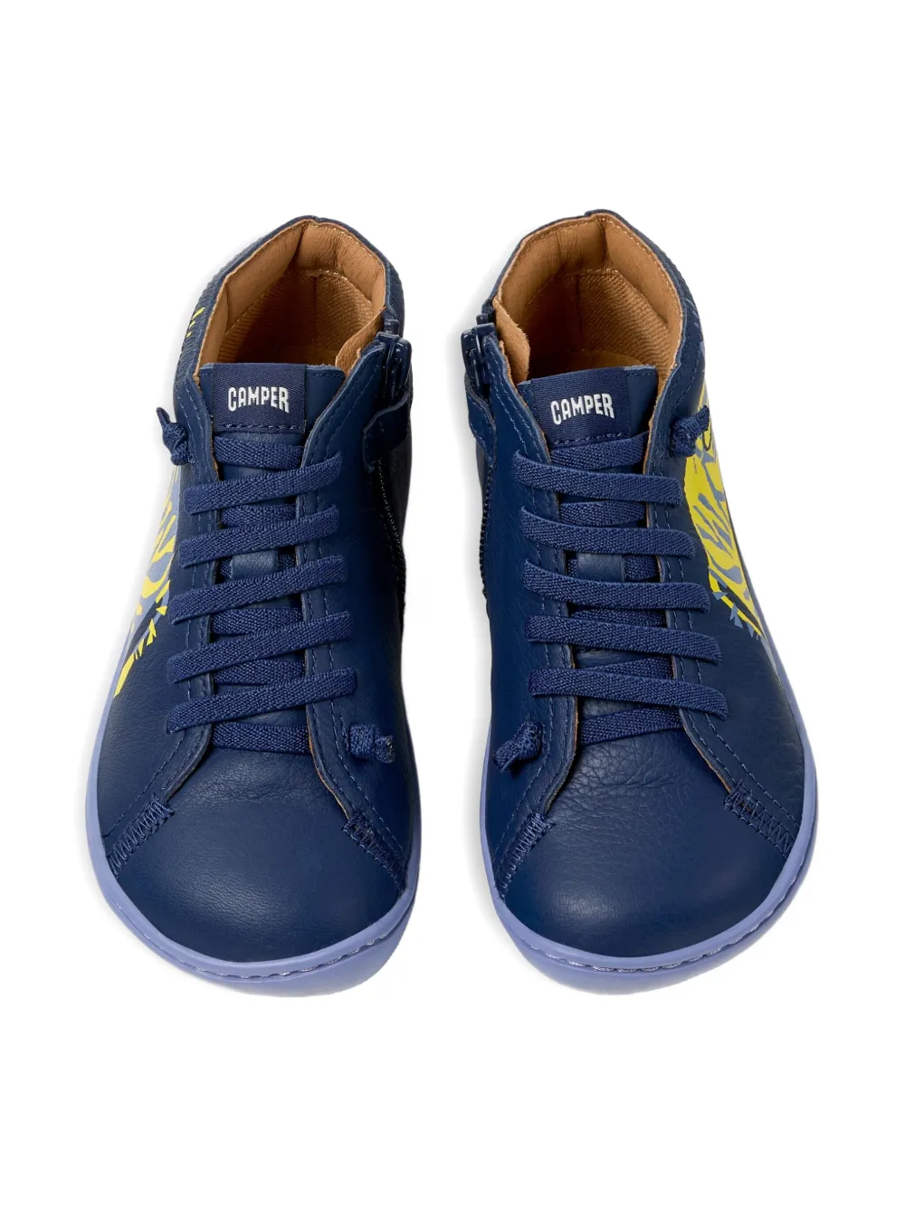 Camper Kids Peu sneakers met zebraprint Blauw