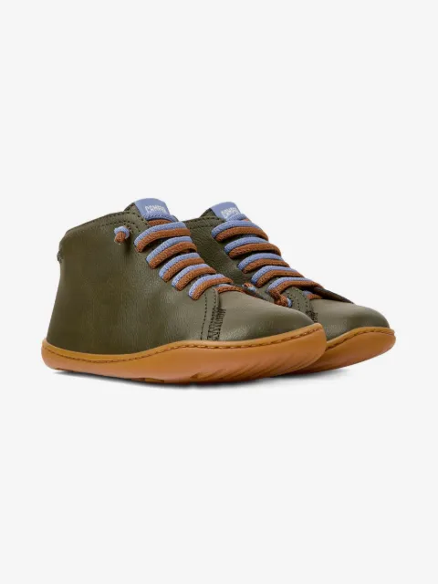 Camper Kids Peu lace-up leather ankle boots