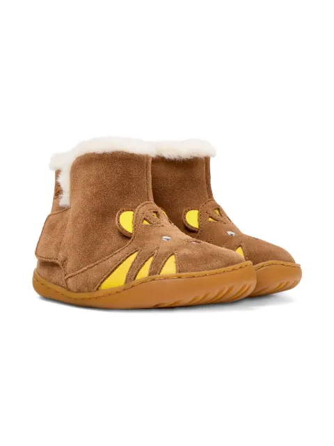 Camper Kids Stivali con fodera in pelliccia e motivo tigre