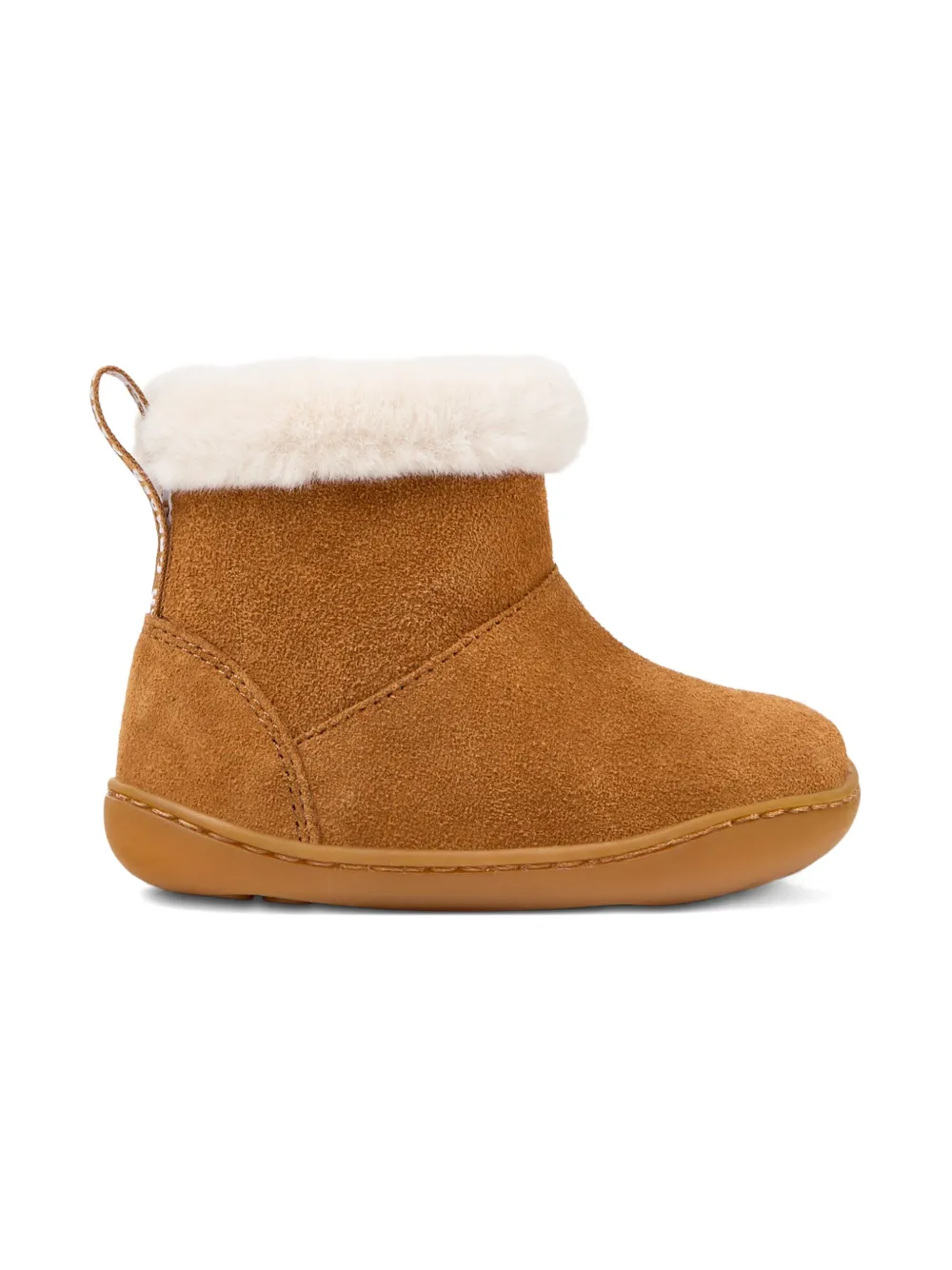 Camper Faux-fur Suede Boots In Brown