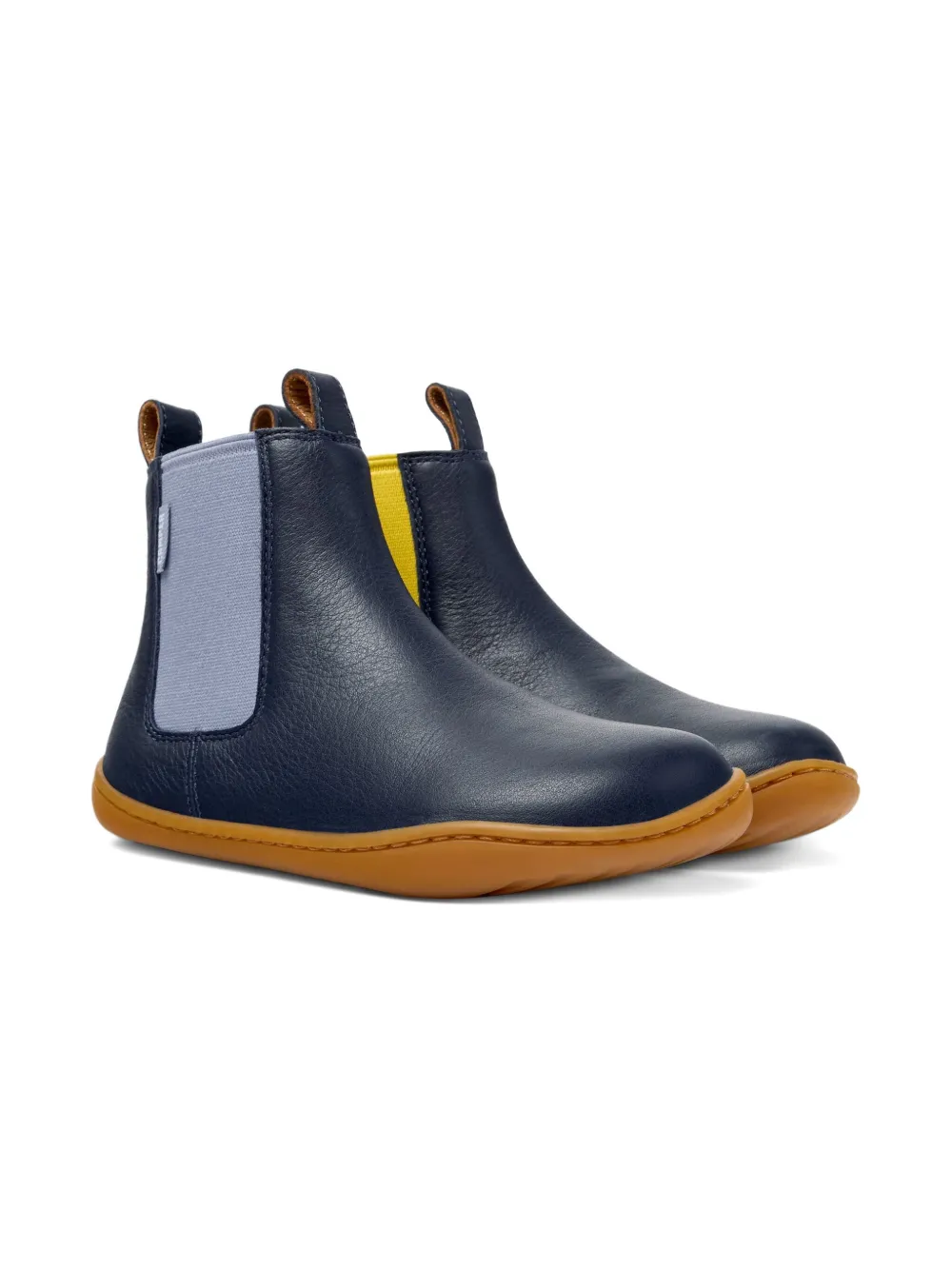 Camper Kids Peu elastic-panel leather boots Blue