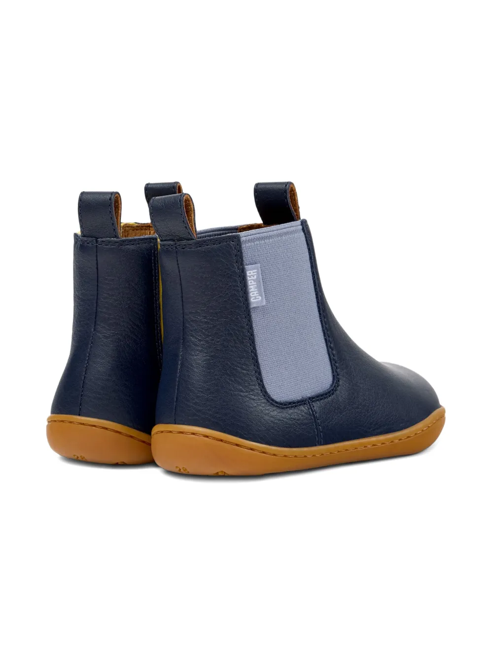 Camper Kids Peu elastic-panel leather boots Blue