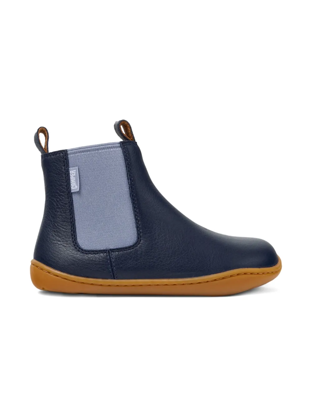 Camper Kids Peu elastic-panel leather boots Blue