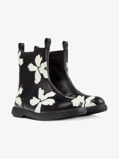 Camper Kids bottines en cuir à fleurs
