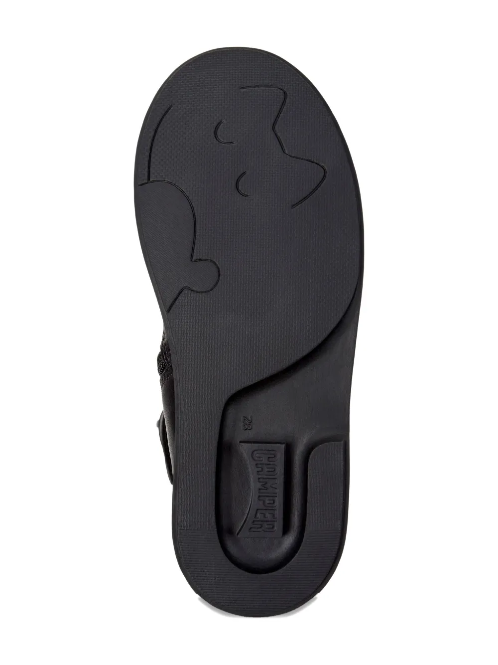 Camper Kids floral-print leather ankle boots Black