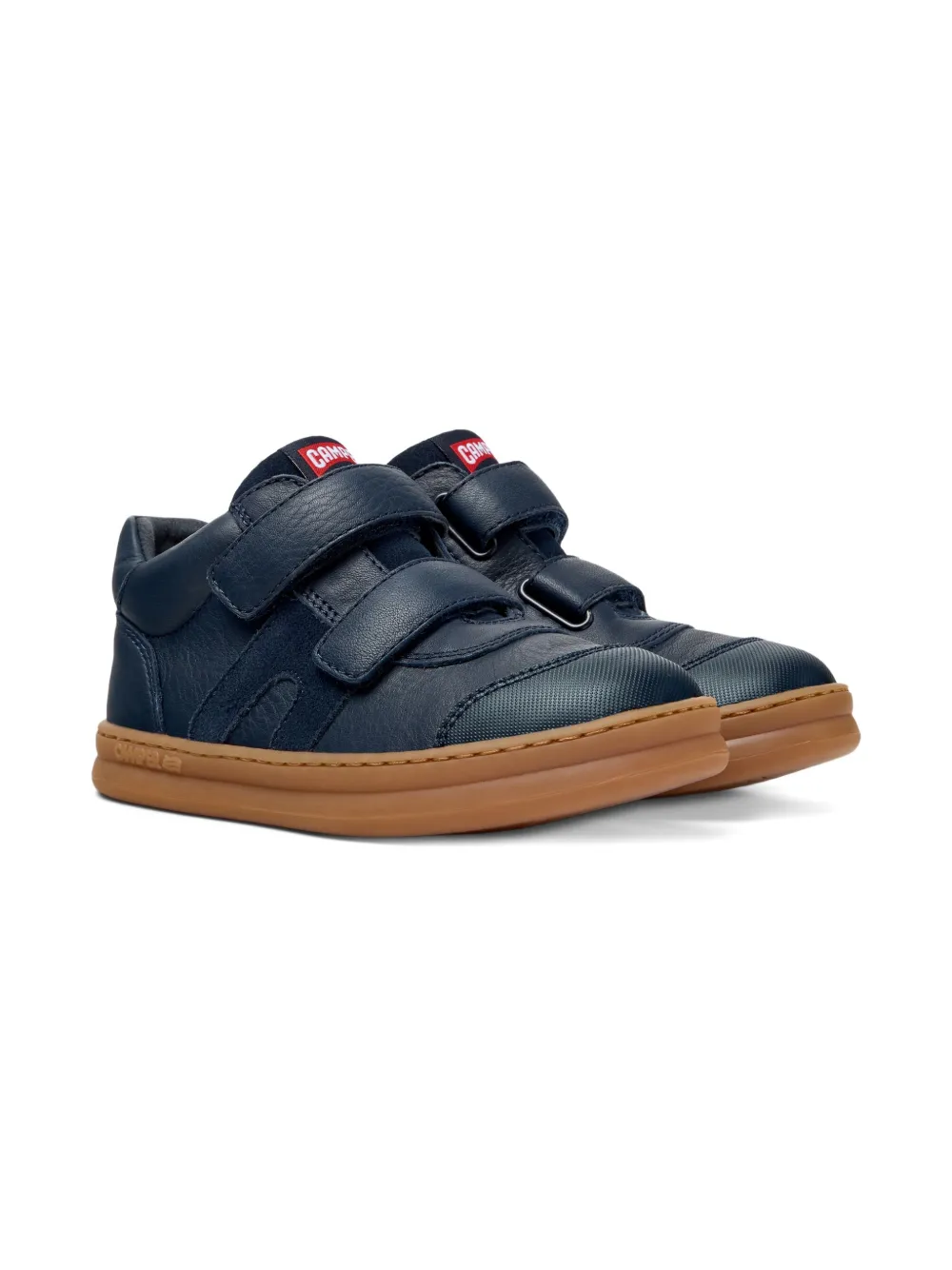 Camper Kids Runner leren sneakers met dubbele bandjes Blauw