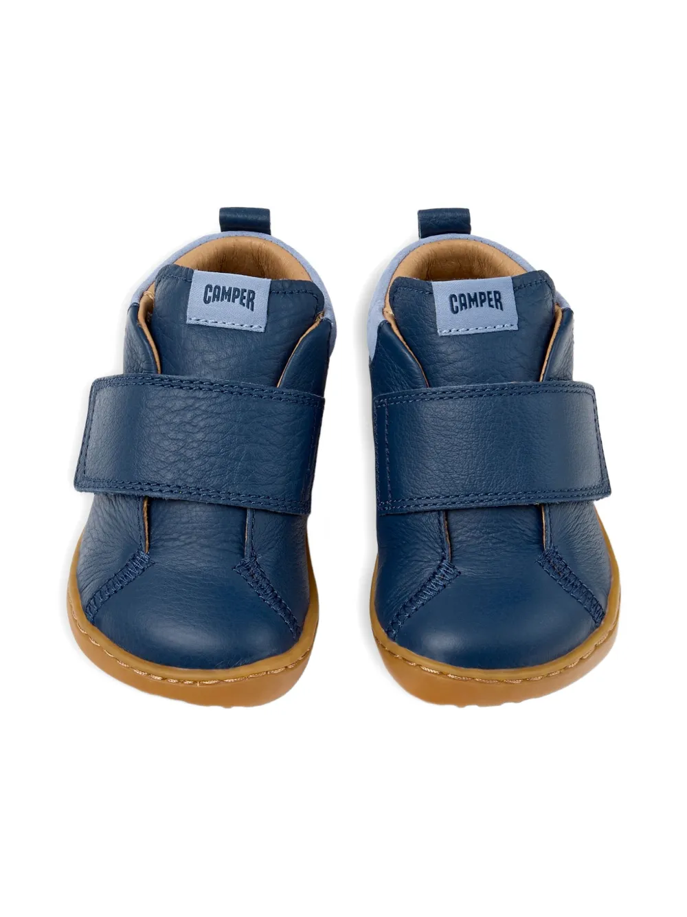 Camper Kids Leren sneakers met bandje Blauw