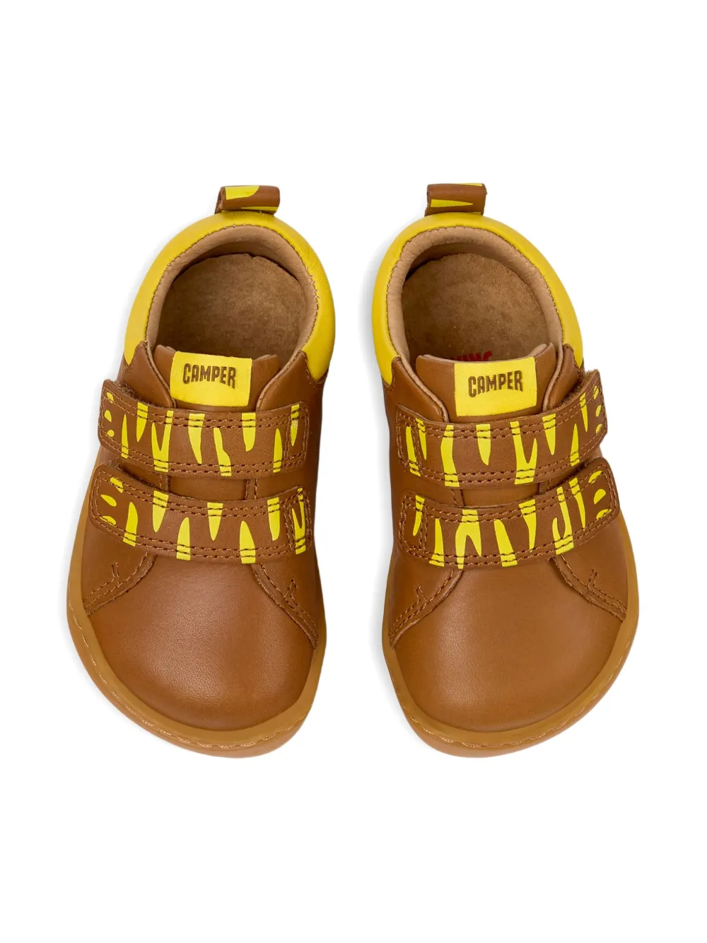 Camper Kids Leren sneakers met dubbel bandje Bruin