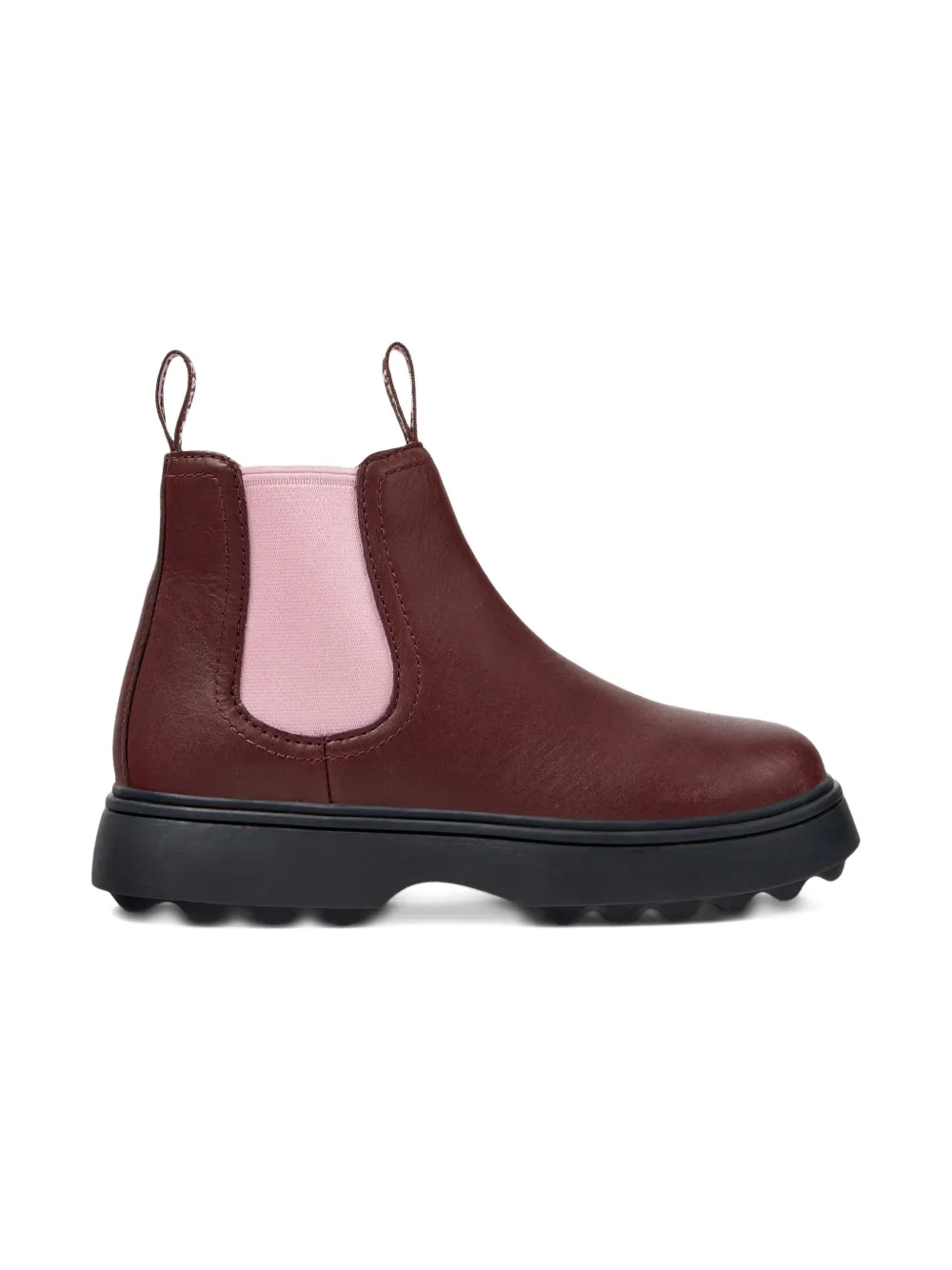 Camper Kids Norte elastic-panel leather boots Red