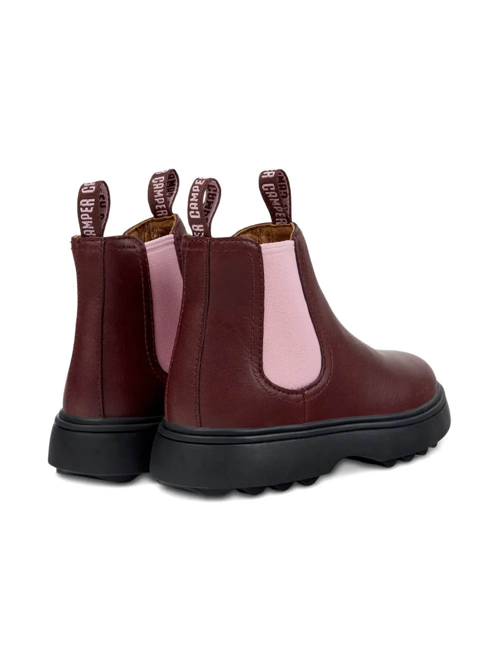 Camper Kids Norte elastic-panel leather boots Red