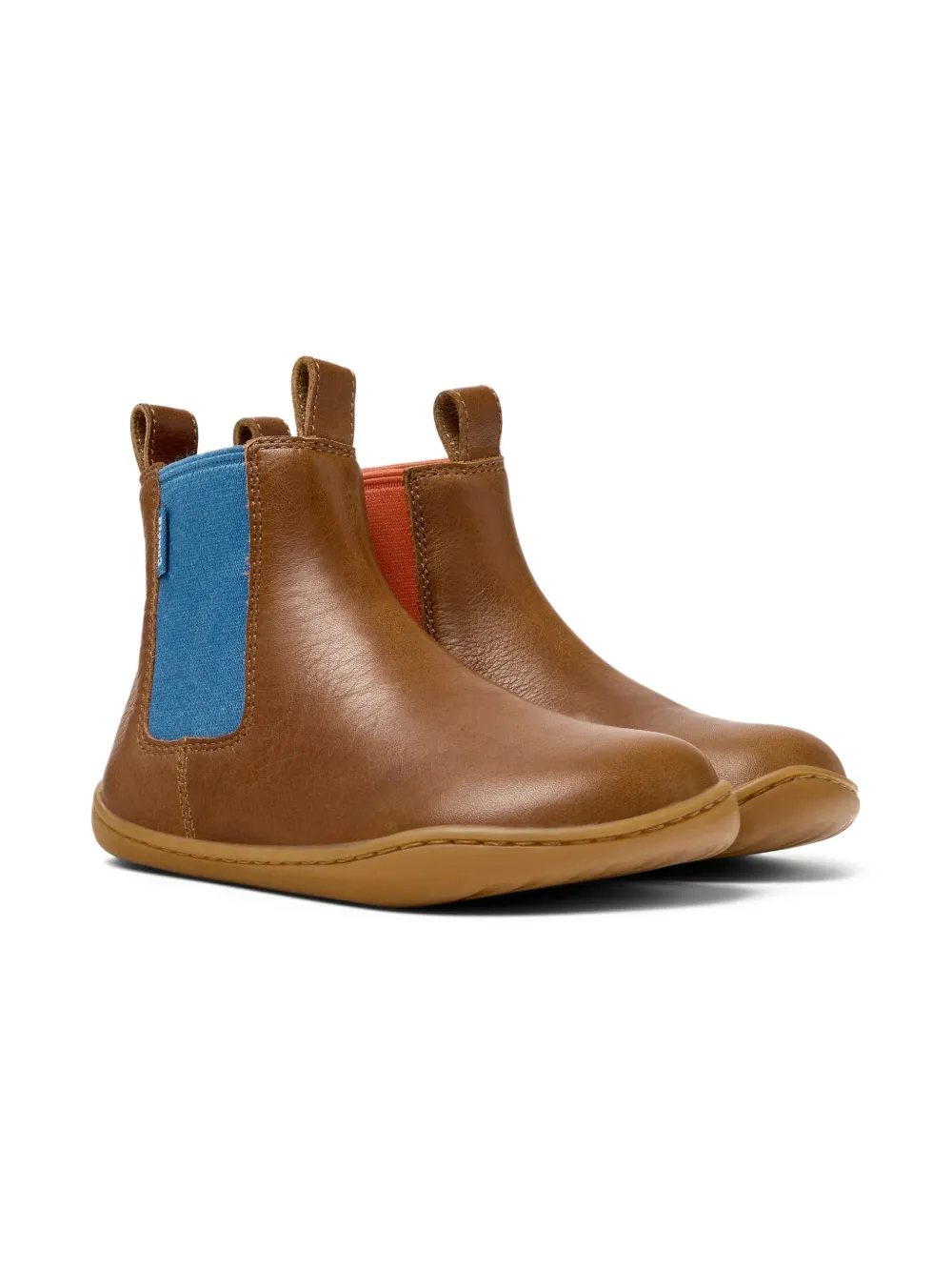 Camper Kids leather elastic-insert ankle boots Brown