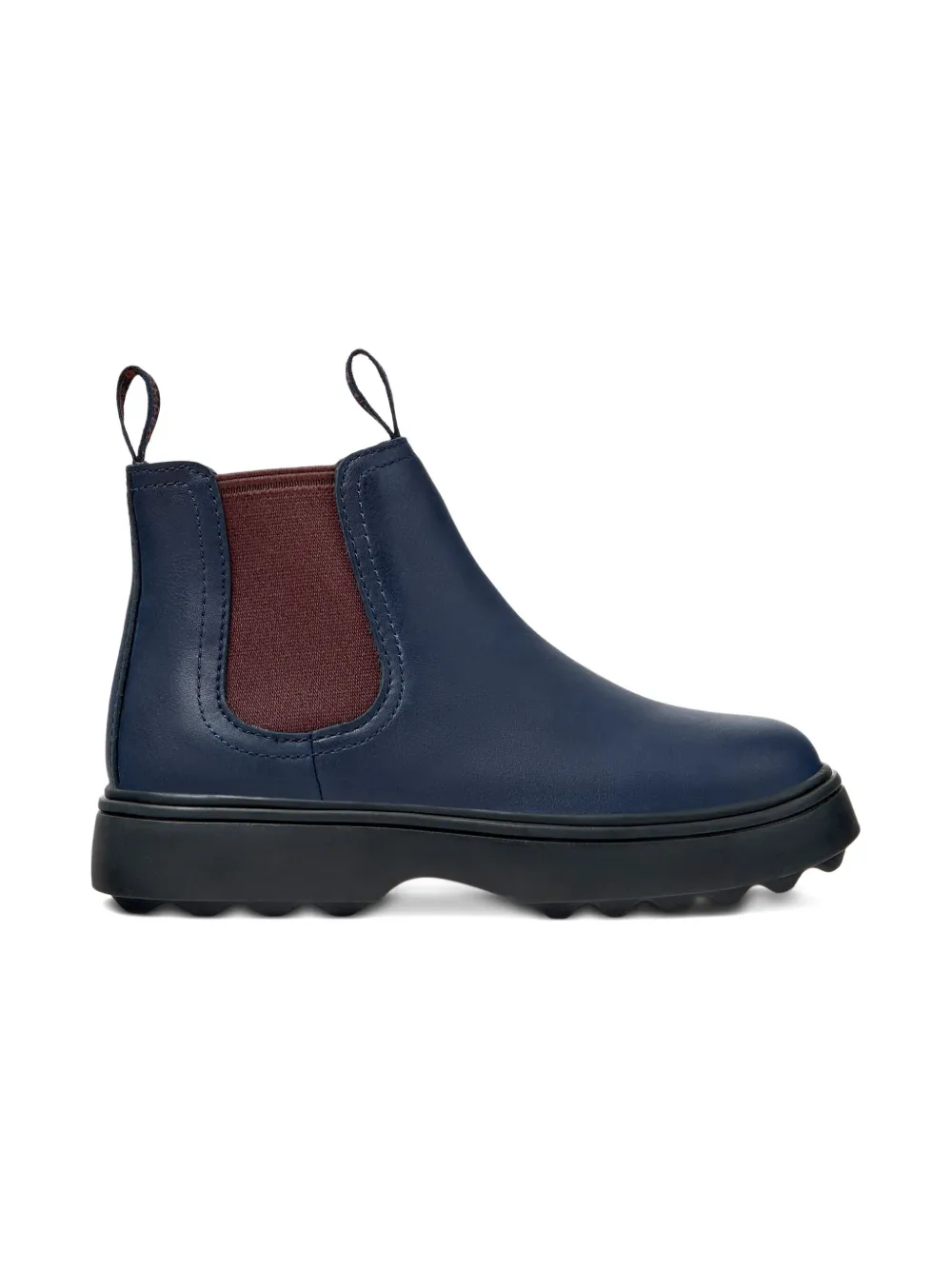 Camper Kids Norte elastic-panel leather ankle boots Blue