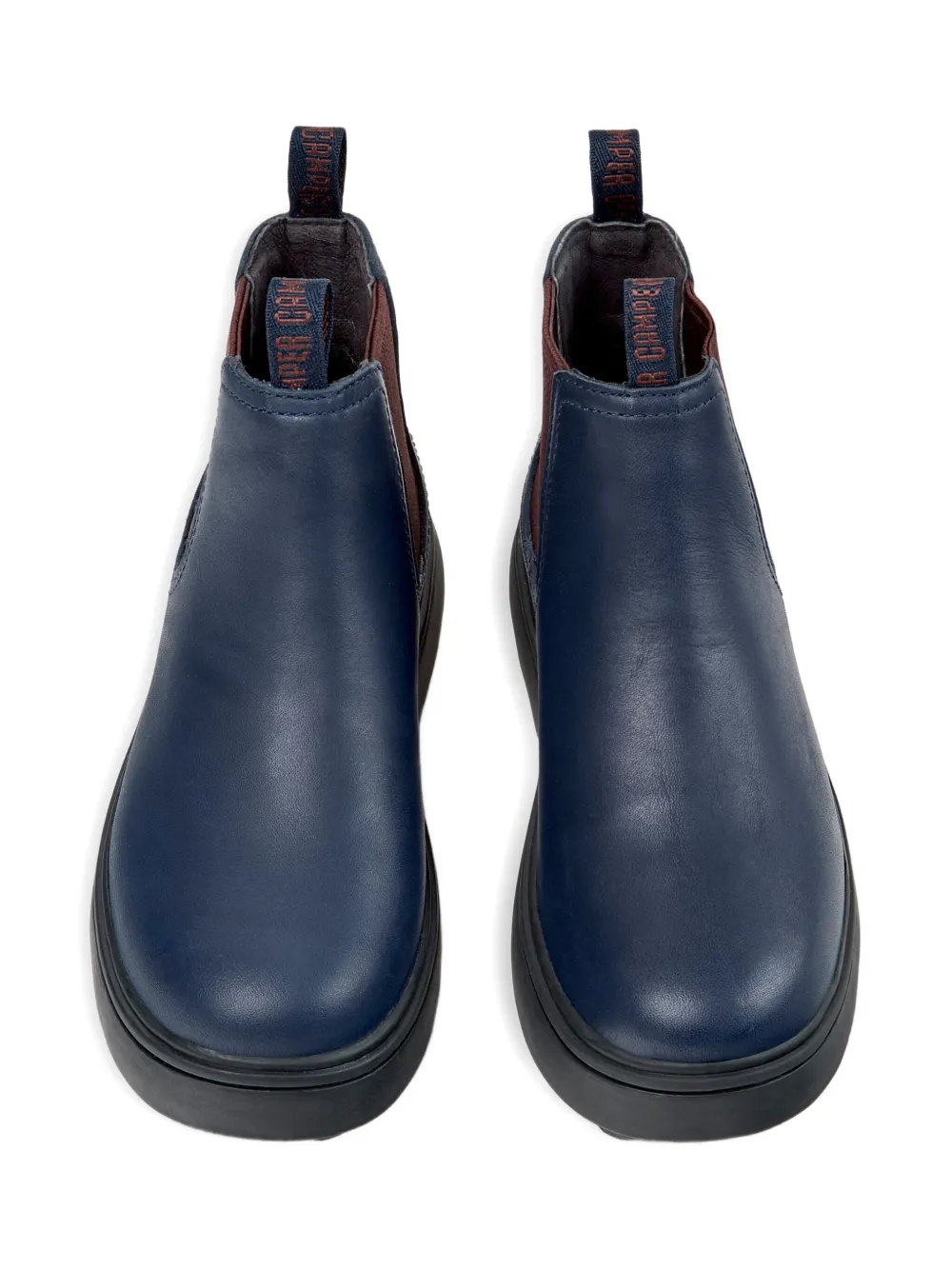 Camper Kids Norte elastic-panel leather ankle boots Blue