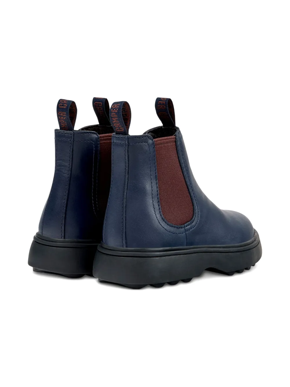 Camper Kids Norte elastic-panel leather ankle boots Blue
