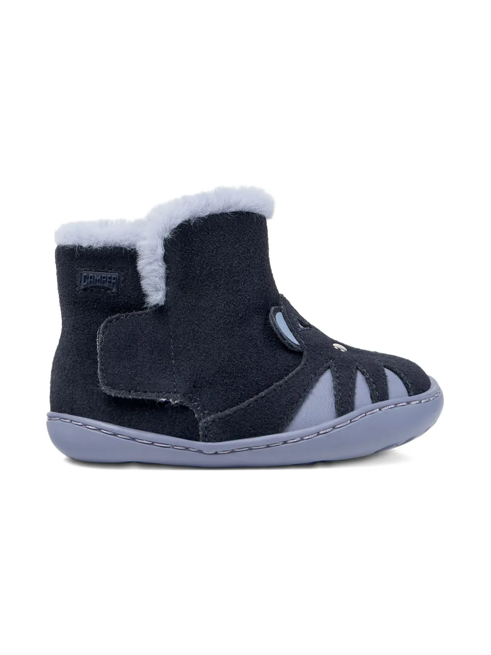 Camper Kids Laarzen met afwerking van bont Blauw
