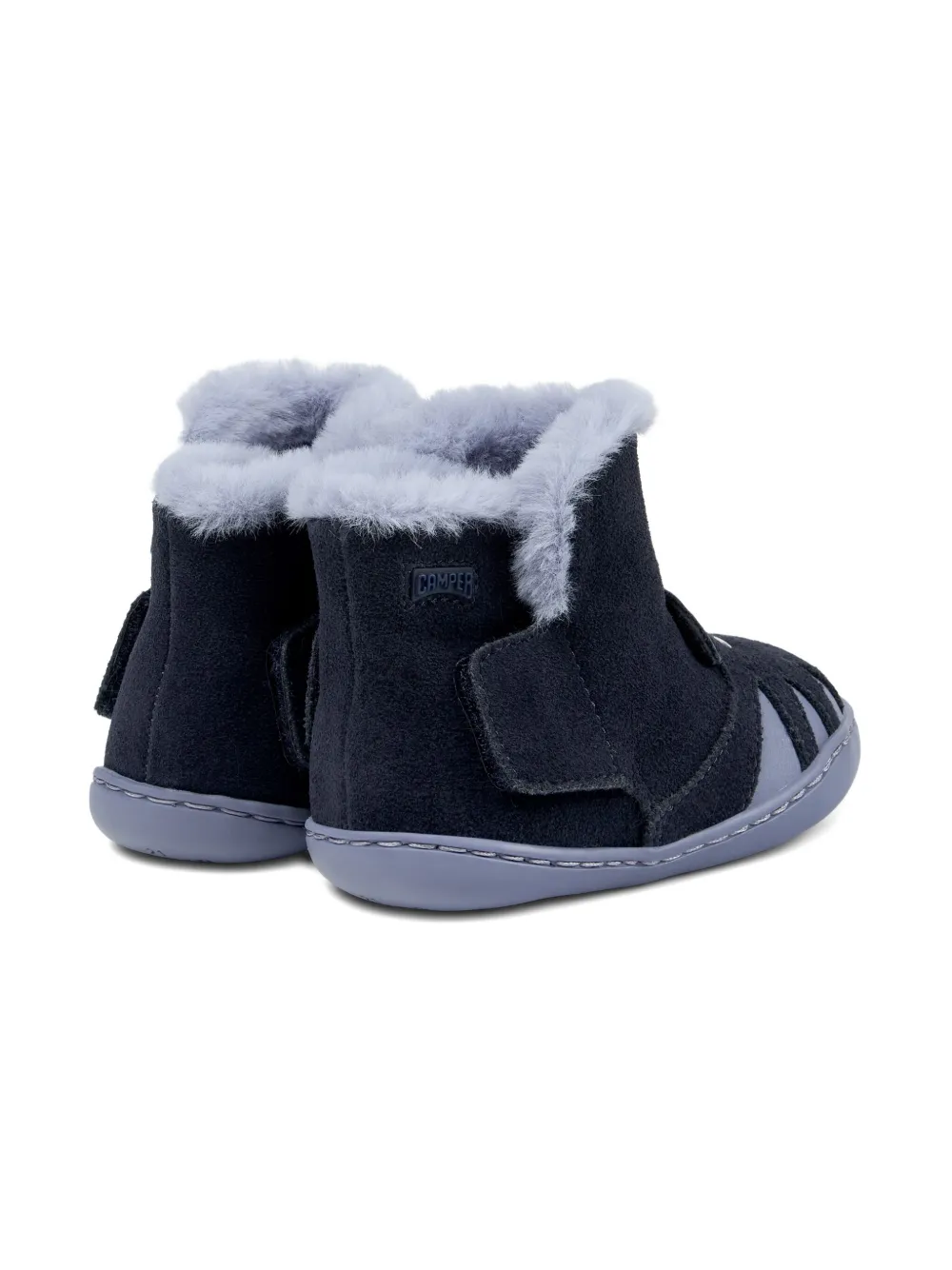 Camper Kids Laarzen met afwerking van bont Blauw
